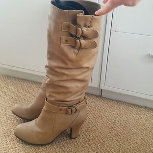 High heeled boots